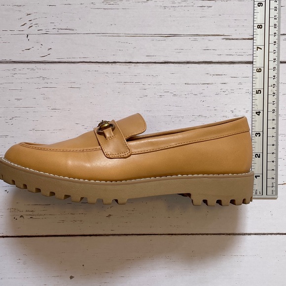 A New Day Danica Tan Loafers with Gold Buckle Accent, size 8.5 - Picture 9 of 12